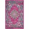 Homeroots 2 x 3 ft. Fuchsia & Blue Distressed Scatter Area Rug 385259 - alternate 1